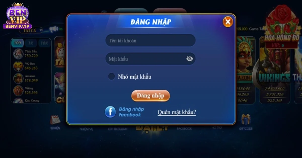 Đăng Nhập Benvip Dễ Dàng Và Nhanh Chóng