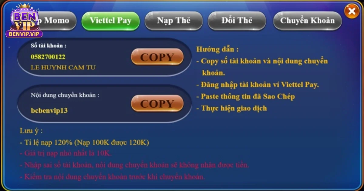 Hướng Dẫn Nạp Tiền Dễ Hiểu Dành Cho Người Mới