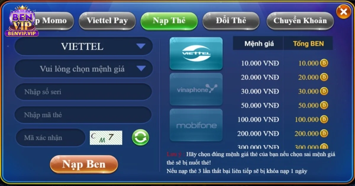 Cách Kiểm Tra Trạng Thái Nạp Tiền Benvip Nhanh