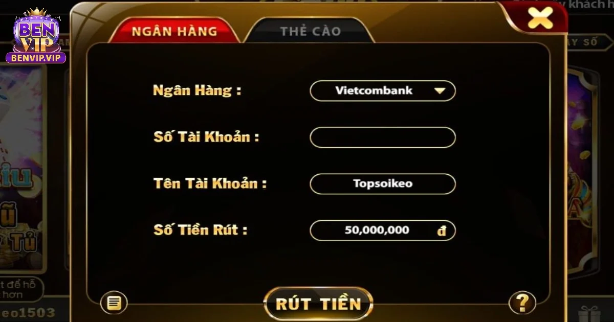 Hướng Dẫn Rút Tiền Benvip Đơn Giản